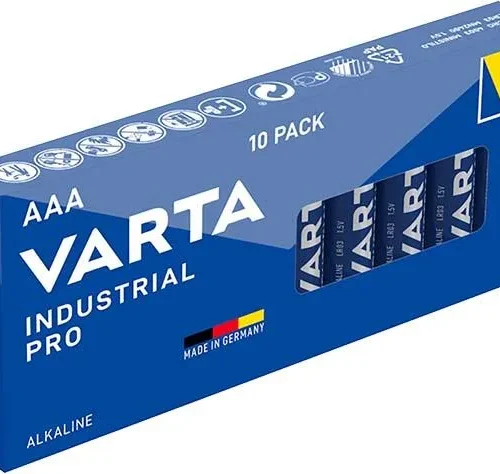 Алкални батерии индустриални LR03 AAA 15V 10PK INDUSTRIAL PRO4003 VARTA