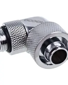 Фитинг Alphacool Eiszapfen Удължител 90° 16/10mm G1/4 Сребрист