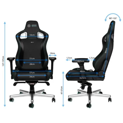 Alternative view of Геймърски стол noblechairs EPIC Mercedes-AMG Petronas Edition