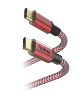 Alternative view of Кабел HAMA Reflective, USB-C мъжко - USB-C мъжко, 1.5 м., Червен