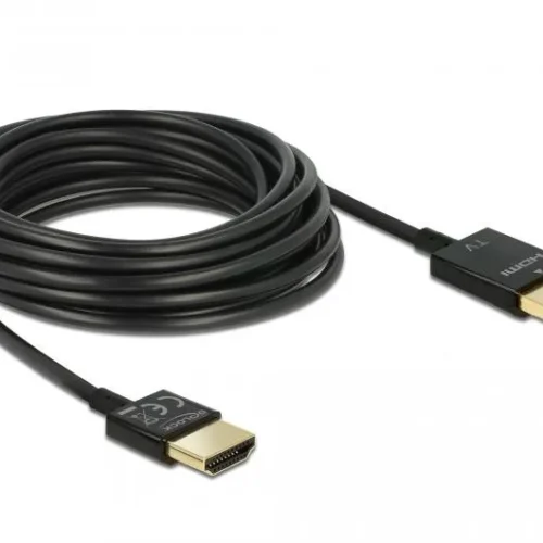 Alternative view of Кабел Delock, HDMI-A мъжко - HDMI-A мъжко, Ethernet, 18 Gbit/s, 4K, 3 м, Черен