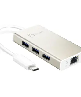 Alternative view of Хъб 3-портов J5create JCH471, USB-C 3.1, USB-A 3.0, Gigabit Ethernet