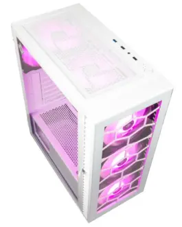 Alternative view of Кутия за компютър Kolink Observatory HF ARGB TG Mid-Tower, Бяла