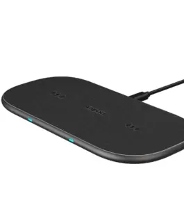 Безжично зарядно RAPOO XC260 Qi Двойно 7.5W/10W Черен