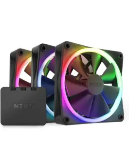Комплект вентилатори NZXT F120 RGB Black 3 броя и NZXT RGB