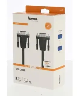 Alternative view of Кабел за монитор HAMA 200708, VGA мъжко - VGA мъжко, 3.0 м, Екраниран, Черен