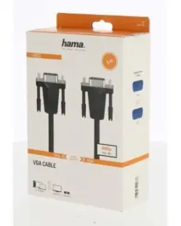 Alternative view of Кабел за монитор HAMA 200708, VGA мъжко - VGA мъжко, 3.0 м, Екраниран, Черен