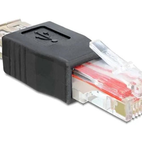 Alternative view of Адаптер DeLock, USB женско - RJ45 мъжко