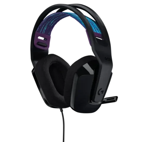 Alternative view of Геймърски слушалки с микрофон Logitech G335 981-000978 - черни