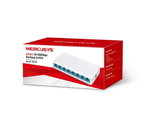 Alternative view of 8-портов 10/100 Mbps настолен комутатор Mercusys MS108