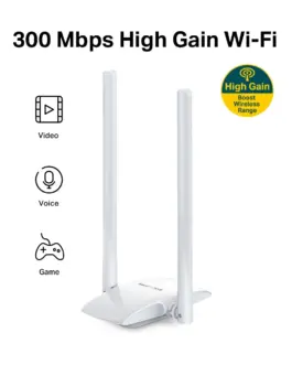 Alternative view of Безжичен USB адаптер Mercusys MW300UH 300 Mbps с голямо усилване