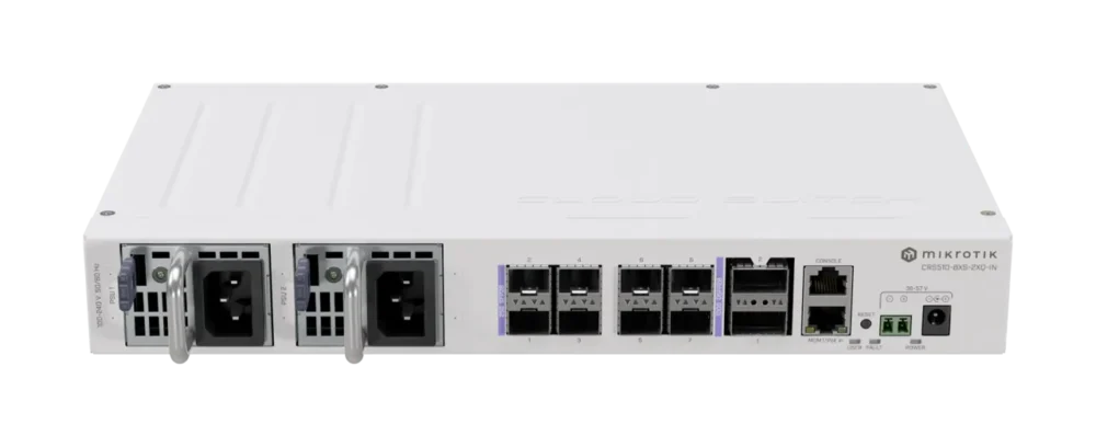 Комутатор MikroTik CRS510-8XS-2XQ-IN 2x 100 Gigabit QSFP28 порта, 8x 25 Gigabit SFP28 порта