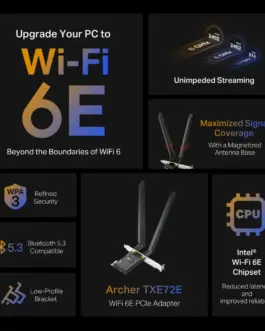 Alternative view of Безжичен PCIe адаптер TP-Link Archer TXE72E AXE5400 Wi-Fi 6E