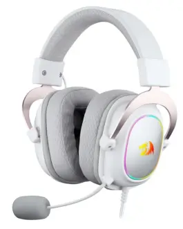 Геймърски слушалки Redragon H510W-RGB Zeus X RGB - бели