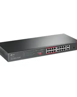 16-портов 10/100 Mbps+2-порта gigabit PoE комутатор с 16-PoE+ порта TP-Link TL-SL1218P