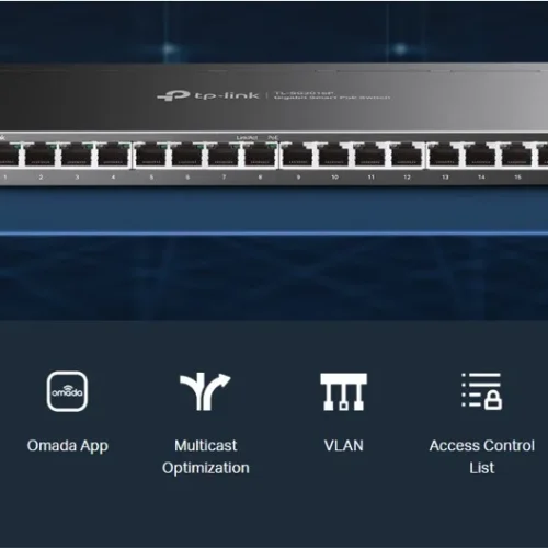 Alternative view of 16-портов комутатор TP-Link TL-SG2016P JetStream Gigabit Smart с 8 PoE+ порта