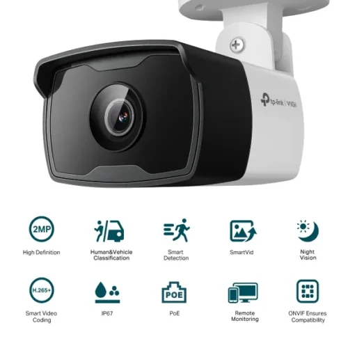 Alternative view of 2MP външна IR булет мрежова камера TP-Link VIGI C320I(6mm)