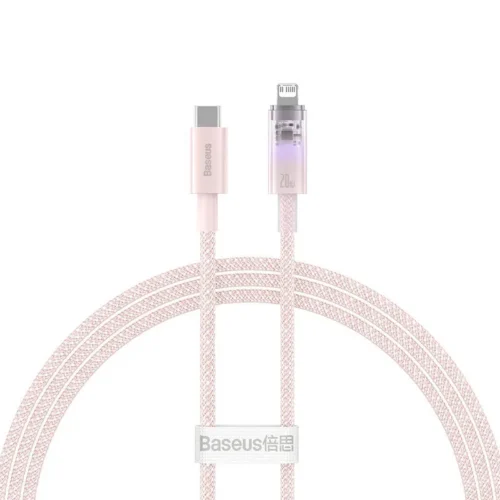 Alternative view of Кабел Baseus Explorer Series USB-C - Lightning 20W 1 м CATS010204 - розов