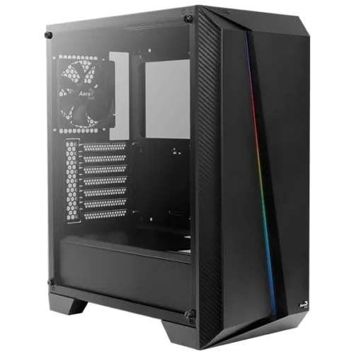 Кутия за настолен компютър Aerocool Cylon Pro RGB прозрачен панел от закалено стъкло CYLON-PRO-G-BK-V2 –