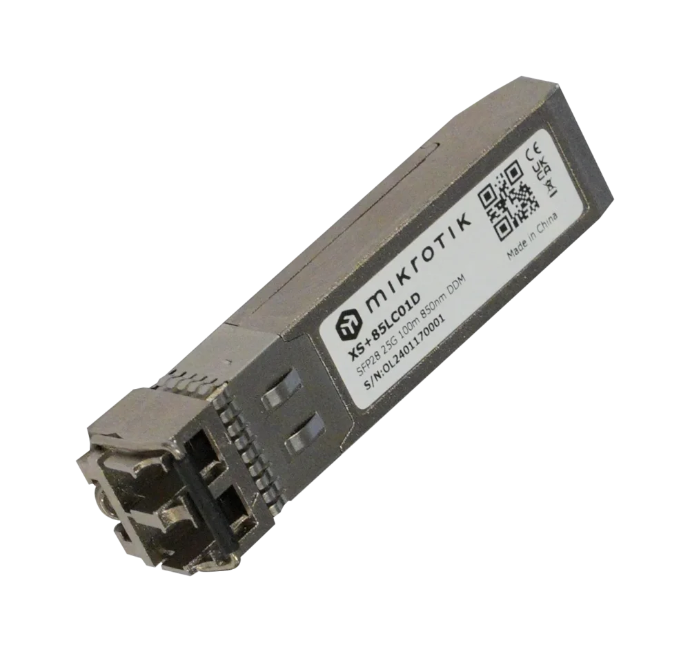 1.25G SFP, 10G SFP+ и 25G SFP28 модул за по-къси разстояния MikroTik XS+85LC01D
