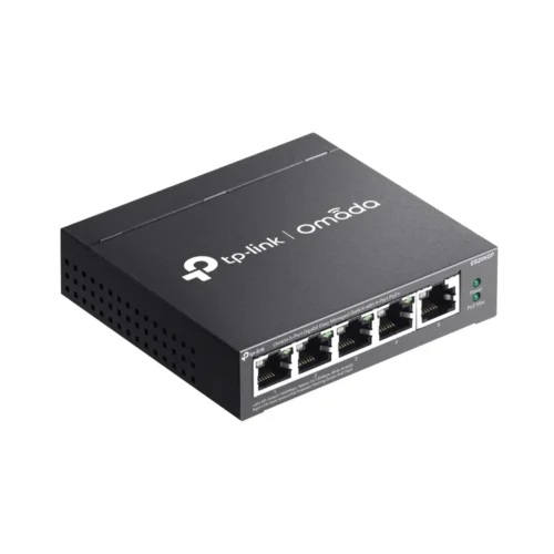 5-портов гигабитов управляем настолен комутатор TP-Link Omada ES205GP с 4-порта