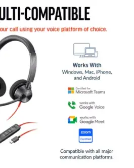 Alternative view of Слушалки HP Poly Blackwire 3320 Stereo Microsoft Teams Certified USB-C +USB-C/A адаптер 8X220AA