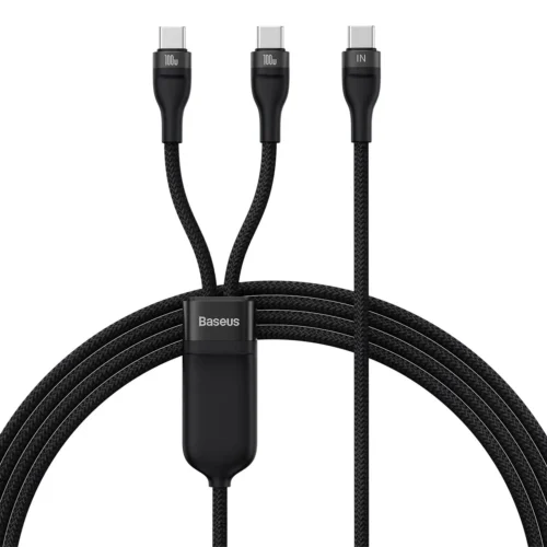 Кабел Baseus Flash Series Ⅱ Fast Charging 2 в 1 USB-C - 2xUSB-C 100W 1.5м CASS060001 -