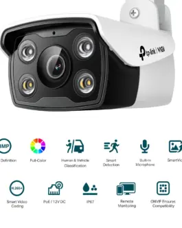 Alternative view of 3MP външна IR булет мрежова камера TP-Link VIGI C330(4mm)