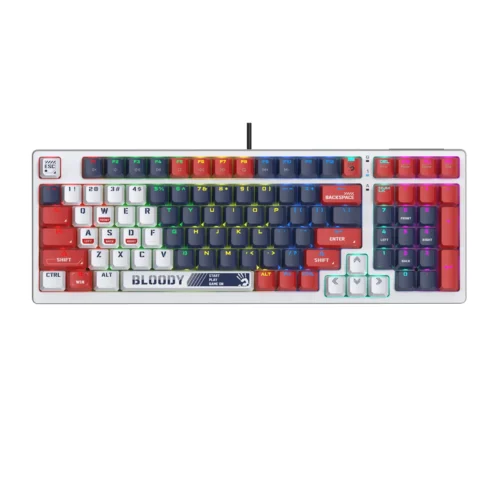 А4tech Геймърска механична  клавиатура Bloody Sports Navy S98 BLMS RGB Backlit red switch