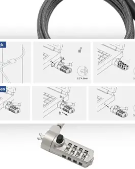 Alternative view of Цифрово заключващо устройство за лаптоп ACT, 2.0 m