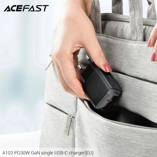 Acefast Универсално зарядно за стена Charger Wall GaN PD30W – A102 – USB-C x 1