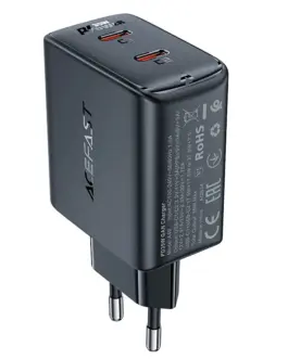 Alternative view of Acefast Универсално зарядно за стена Charger Wall GaN PD35W - A49 - USB-C x 2, Black