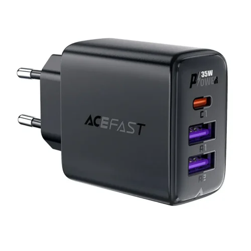 Acefast Универсално зарядно за стена Charger Wall GaN PD 35W - A57 - USB-C x 1 USB-A x 2