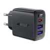 Acefast Универсално зарядно за стена Charger Wall GaN PD 35W - A57 - USB-C x 1 USB-A x 2
