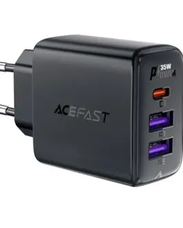 Acefast Универсално зарядно за стена Charger Wall GaN PD 35W - A57 - USB-C x 1 USB-A x 2