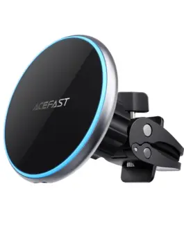 Alternative view of Acefast Стойка за телефон за кола Car phone holder - for Air vent, Wireless Magnetic Wireless Charging - D3 - Silver