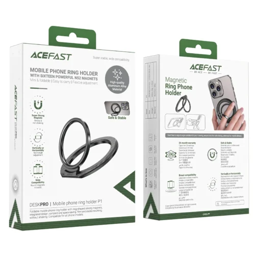 Acefast Магнитен ринг за телефон Mobile phone Magnetic ring holder – Aluminum – P1