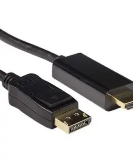 Alternative view of Кабел ACT AK3991, DisplayPort мъжко - HDMI-A мъжко, 3 м, Черен, булк опаковка