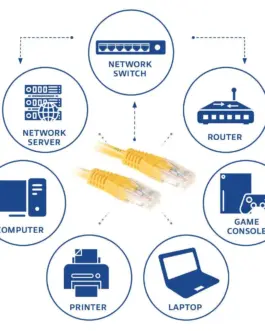 Alternative view of ACT  Мрежов пач кабел cat.6, U/UTP  0.25 м, жълт, булк