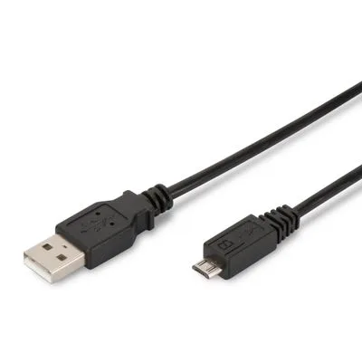 КАБЕЛ USB DIGITUS - USB-A to micro USB-B - 18 m - Black - PN AK-300127-018-S
