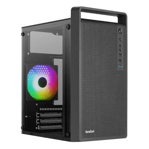 AeroCool кутия Case mATX - CS-109-G-BK-v1 - FRGB Tempered Glass