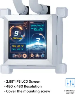 Alternative view of Охладител за процесор Lian Li HydroShift LCD 360 Silent - White