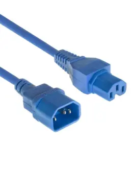 Захранващ кабел ACT C14 - C15 2m Син