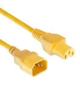 Захранващ кабел ACT C14 - C15 2m Жълт