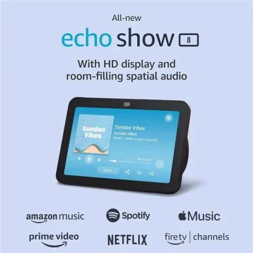 Alternative view of Смарт тонколона Amazon Echo Show 8 (Gen 3), Сензорен екран, Гласов асистент, Черен