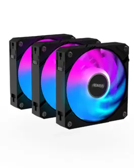 Alternative view of Комплект вентилатори GIGABYTE AORUS EZ CHAIN 120 Black 3-Pack ARGB