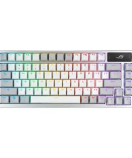Геймърска безжична Клавиатура ASUS ROG Azoth - Moonlight White