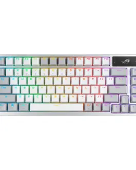 Геймърска безжична Клавиатура ASUS ROG Azoth - Moonlight White