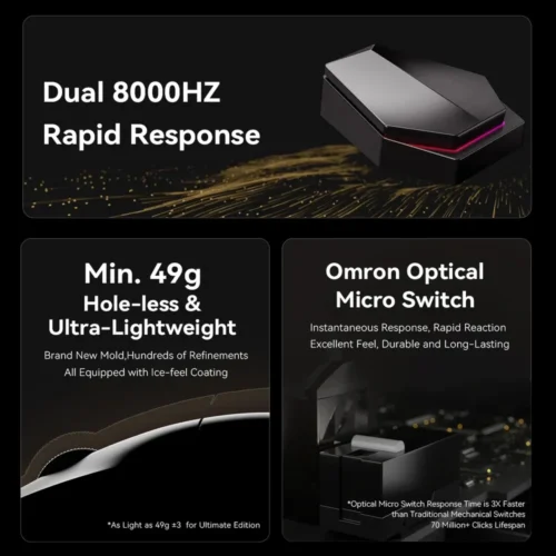 ATK професионална геймърска мишка Wireless Gaming Mouse X1 PRO – 8K