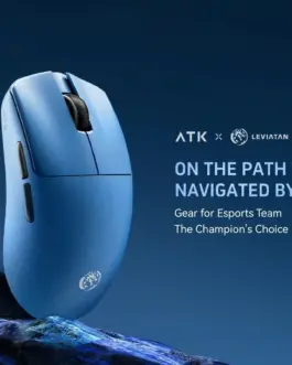 Alternative view of ATK професионална геймърска мишка Wireless Gaming Mouse F1 EXTREME LEVIATAN - 8K, Omron Optical Switches, Blue